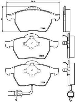 Колодки тормозные дисковые, комплект BREMBO P 85 060