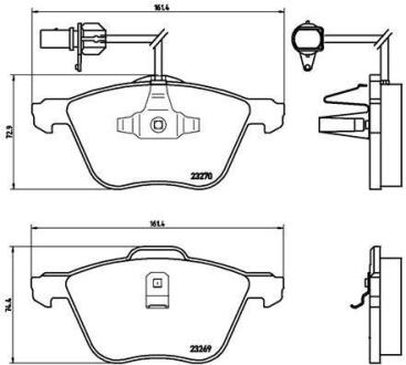 Гальмівні колодки дискові BREMBO P 85 061