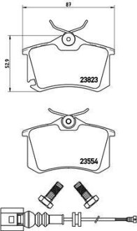 Комплект тормозных колодок, дисковый тормоз BREMBO P 85 066