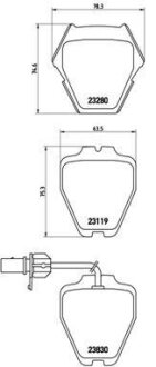Гальмівні колодки, дискові BREMBO P 85 067