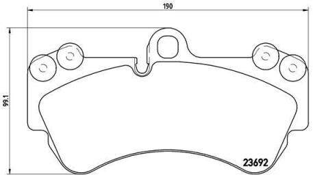 Комплект гальмівних колодок BREMBO P 85 069