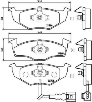 Гальмівні колодки, дискові BREMBO P 85 071