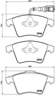 Колодки тормозные VW TRANSPORTER/MULTIVAN 03- перед. R17 BREMBO P 85 082