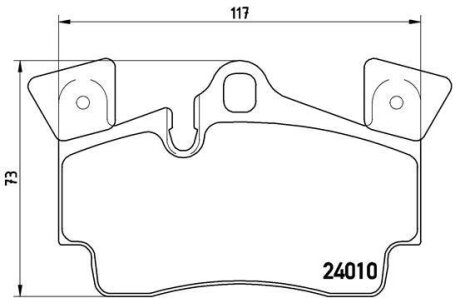Гальмiвнi колодки, к-кт. (Колодки тормозные дисковые, к-кт.) BREMBO P 85 088