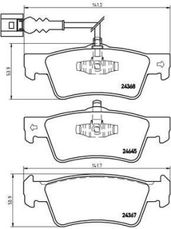 Колодки тормозные VW MULTIVAN/TRANSPORTER 03- 2.0-3.2/1.9-2.5 DIESEL задн. BREMBO P 85 091