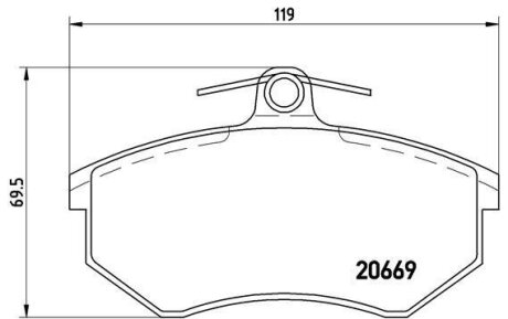 Гальмівні колодки, дискові BREMBO P 85 092