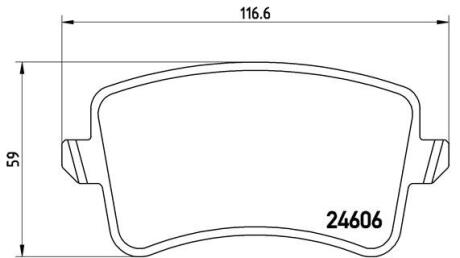 Комплект гальмівних колодок BREMBO P 85 099