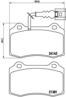 Гальмівні колодки, дискові BREMBO P 85 104