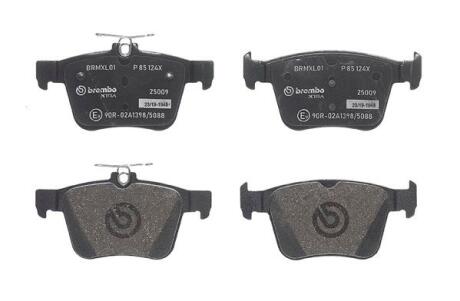 Комплект гальмівних колодок з 4 шт. дисків BREMBO P 85 124X
