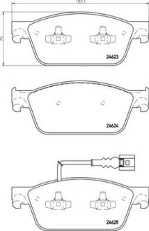 Колодки тормозные VW MULTIVAN/TRANSPORTER 09- перед.с датч. BREMBO P85141