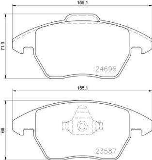 Колодки тормозные VAG A1/POLO/IBIZA 14- перед. BREMBO P85 148 (фото 1)