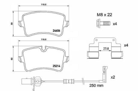 Гальмівні колодки дискові BREMBO P 85 157