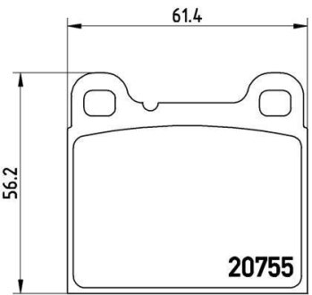 Гальмівні колодки, дискові BREMBO P 86 002