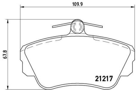 Гальмівні колодки, дискові BREMBO P 86 010