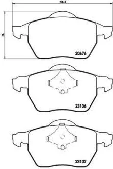 Комплект тормозных колодок, дисковый тормоз BREMBO P 86 015