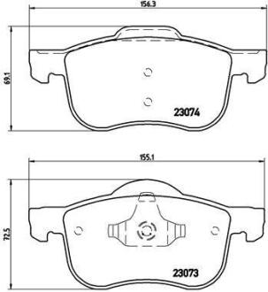 Гальмівні колодки дискові BREMBO P 86 016