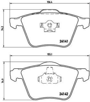 Комплект гальмівних колодок з 4 шт. дисків BREMBO P 86 018