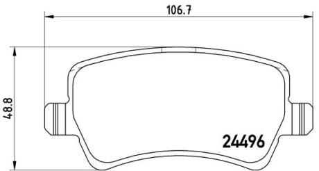 Комплект гальмівних колодок з 4 шт. дисків BREMBO P 86 021