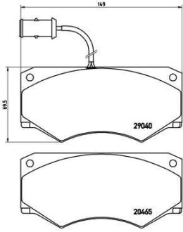 Гальмівні колодки, дискові BREMBO P A6 005