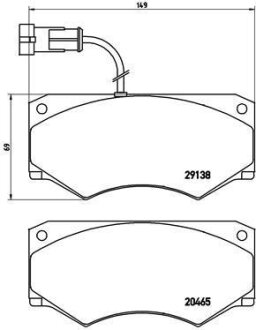 Гальмівні колодки, дискові BREMBO P A6 016