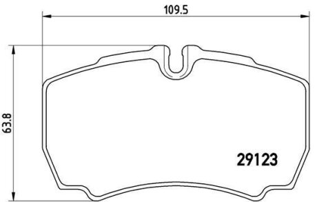 Гальмiвнi колодки, к-кт. (Колодки тормозные дисковые, к-кт.) BREMBO P A6 023
