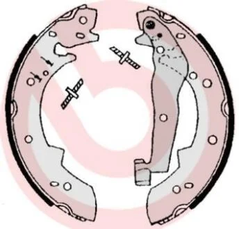 Гальмівні колодки, барабанні BREMBO S 06 504