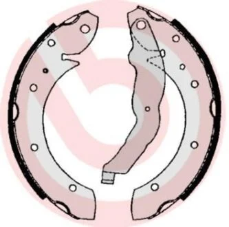 Гальмівні колодки, барабанні BREMBO S 06 506