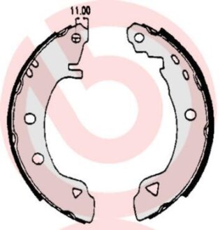 Гальмівні колодки, барабанні BREMBO S 23 508