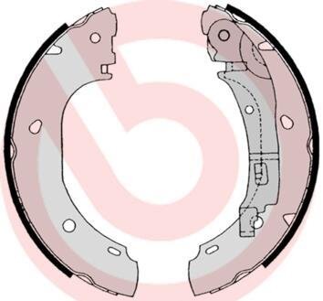 Колодки тормозные PSA/FIAT JUMPER/BOXER/DUCATO 94-03 задн.барабан. BREMBO S 23 525