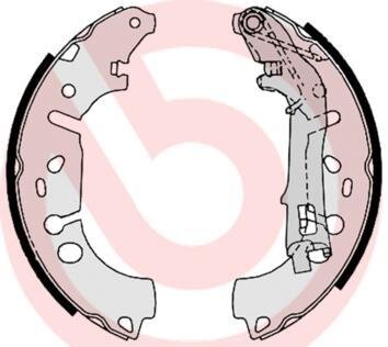 Колодки тормозные FIAT/OPEL PUNTO/LINEA/CORSA D 06- задн.барабан. BREMBO S 23 531