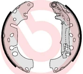 Колодки тормозные FIAT/OPEL PUNTO/LINEA/CORSA D 06- задн.барабан. BREMBO S 23 531