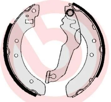 Гальмівні колодки, барабанні BREMBO S 24 507