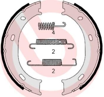 Комплект тормозных колодок, стояночная тормозная система BREMBO S 50 510