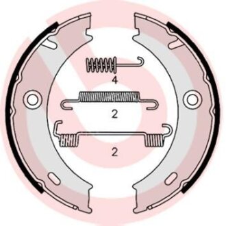 Комплект тормозных колодок, стояночная тормозная система BREMBO S 50 512