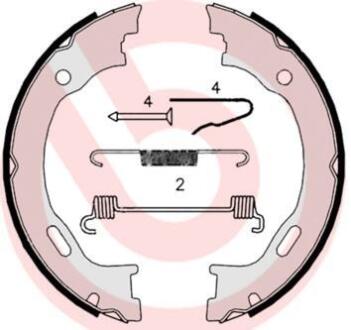 Гальмівні колодки барабанні BREMBO S 50 515