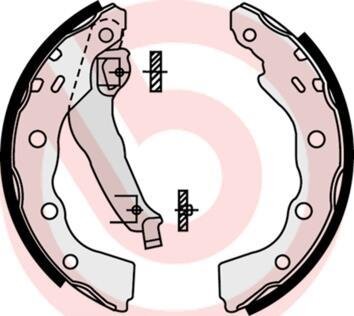 Гальмівні колодки, барабанні BREMBO S 54 515