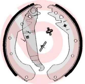 Гальмівні колодки, барабанні BREMBO S 59 510