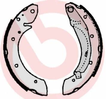 Колодки тормозные барабанные, комплект BREMBO S 61 522