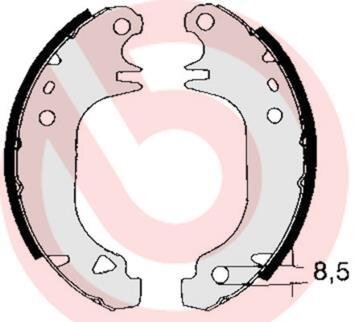 Гальмівні колодки, барабанні BREMBO S 61 535