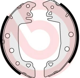 Гальмівні колодки, барабанні BREMBO S 61 537