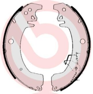 Гальмівні колодки, барабанні BREMBO S 68 537