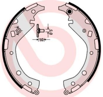 Гальмівні колодки, барабанні BREMBO S 83 549