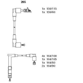 Провода высоковольтные MB W124/W140/C140 91- компл. BREMI 265