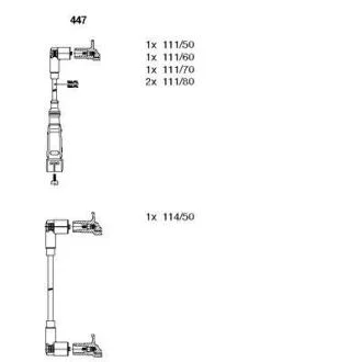 К-кт проводiв AUDI/VW 100/Passat "2,0-2,3 "81-96 BREMI 447