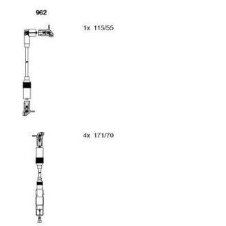 Комплект проводов зажигания BREMI 962