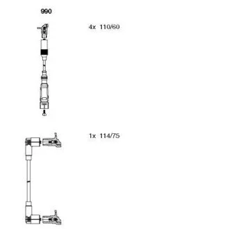 Комплект проводів високої напруги BREMI 990