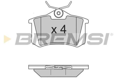 Гальмівні колодки зад. Caddy/Golf/Octavia (TRW) BREMSI BP2806