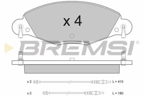 Гальмівні колодки перед. CITROEN C5 1.8-3.0 01-08 (BOSCH) BREMSI BP2937