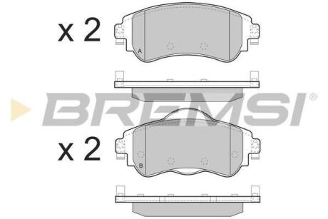 Тормозные колодки передние C4new/DS4 DV6 (без электр. ручника) BREMSI BP3491