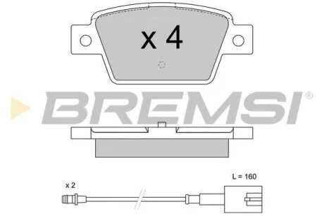 Гальмівні колодки зад. Alfa Romeo Mito/Fiat Bravo 99- BREMSI BP3511